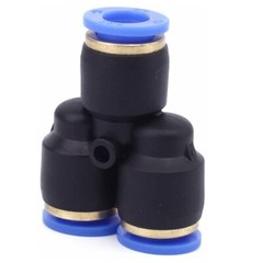 10x Y Union 8mm 5/16″ Splitter Pneumatic Connector Push In Fitting Air Hose A523