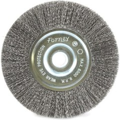 Forney 72743 Wire Wheel Brush, Fine Crimped with 1/2-Inch and 5/8-Inch Arbor,