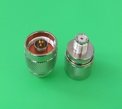 (2 PCS) Mini UHF Female to N Male Connector – USA Seller