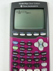 Texas Instruments TI-84 Plus Silver Edition Pink Graphing Calculator with Cover
