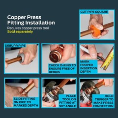 Sharkbite 1-1/4 X 1-1/4 Inch 45 Degree Elbow Copper Press Plumbing Fitting Pack