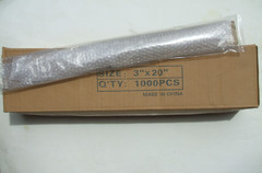 Case of 1000 Flat Poly Plastic Bags 3″ x 20″ Clear Open Top 2 Mil (10 Packs)
