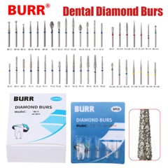 100pcs Dental Diamond Burs for High Speed Handpiece Friction Grip Burs 1.6mm USA