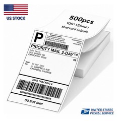 500PCS 4×6 Thermal Shipping Labels Foldable Any Prints Thermal LabelmPaper