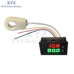 DC0-300V 50/100/200/400A Digital Current Voltage Meter Hall Ammeter Voltmeter