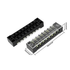 4 Pcs 8 Positions Dual Rows 600V 15A Wire Barrier Block Terminal Strip,TB-1508L