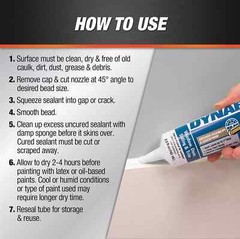 2x DAP Dynaflex 230 Premium Elastomeric Interior/Exterior Sealant – 5.5 oz White