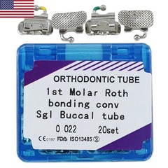 Dental Orthodontic Buccal Tube Convertible Roth MBT 022 1st Molar 6# Bonding