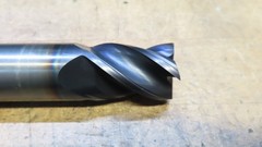 Hanita 4VP5S carbide 4fl endmill 1-1/8″ LOC REGROUND to 25.15mm and recoated