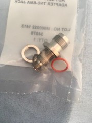 NEW Midwest Microwave ADT-2837-TF-SMF-02, TNC(f) Bulkhead Jack to SMA(f) SS