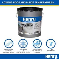 4.75 Gal. Fibered Aluminum Reflective Roof Seals Hairline Cracks and Pinholes