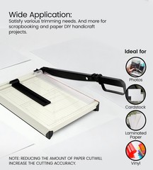 Paper Cutter,Paper Trimmer12″ Cutting Length Heavy Duty Guillotine Paper Slic…