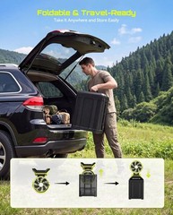 TaskStar 13″ Wheeled Portable Bucket Top Misting Fan 30L 3000mAh Spray Mister