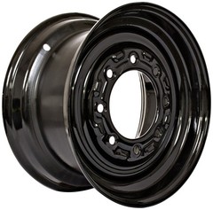 Gloss Black Bolt Hole Rim/Wheel for 12-16.5 Skid Steer Tires