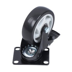 4 Pcs 2200Lbs With Brake And White Hubs 4 In Swivel Caster Wheels Heavy Duty
