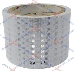 White DOT-C2 Reflective Tape Conspiciuity Safety Caution Night Trailer Truck Car