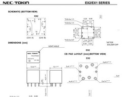 2pcs- EX2-2U1S, MFR= NEC/ Tokin, Automotive Relays, SPDT, Momentary, 12VDC, 30A