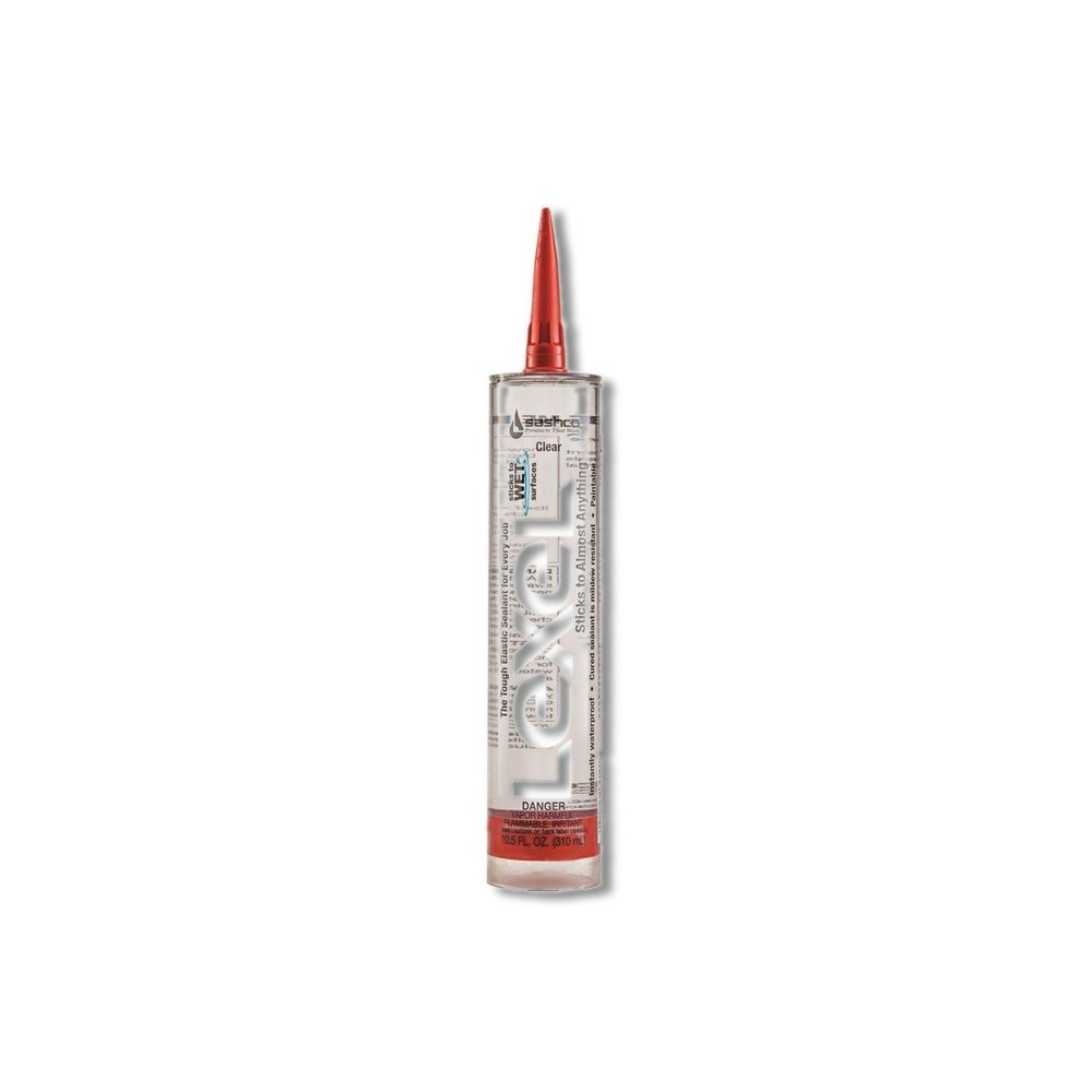 Sashco Lexel Clear Synthetic Rubber All Purpose Caulk 10.5 oz 13010 12 PK