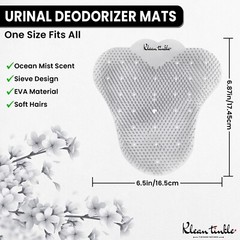 Pack of 3 Clear Triangle Restroom Urinal Mats 6.4″ Unscented Anti-Splash Screens