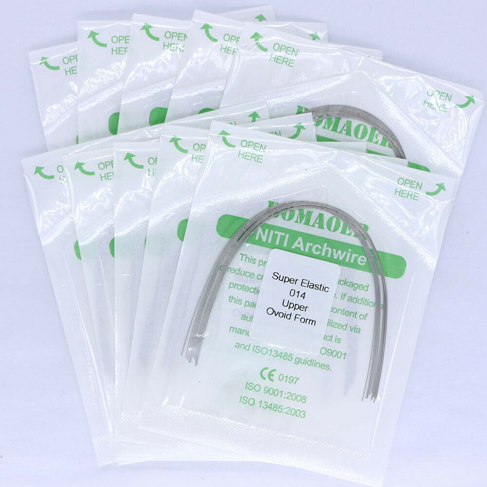 30×Dental Orthodontic Super Elastic Niti Round Arch Wire Ovoid Form 014 Upper