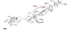 M46 pump manual control, Danfoss, with NSS, 4700033, 4461049, 4461051, 4461305