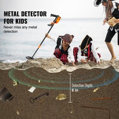 Metal Detector for Kids Professional Gold Detector 6 in IP68 Waterproof