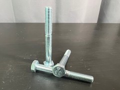 100pcs M6-1.0 x 50mm Hex Cap Screws, Zinc, Partial Thread, Grade 8.8, Hex Bolts
