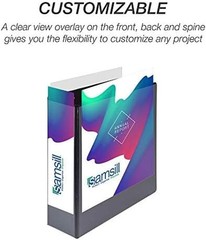 Durable 4 inch 3 Ring Binder, D Ring Binder, 100% Recycled Chipboard, Black, 2 P