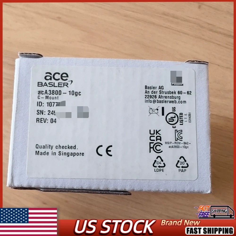 acA3800-10gc Basler New Sealed In Box Industrial Camera Free Delivery