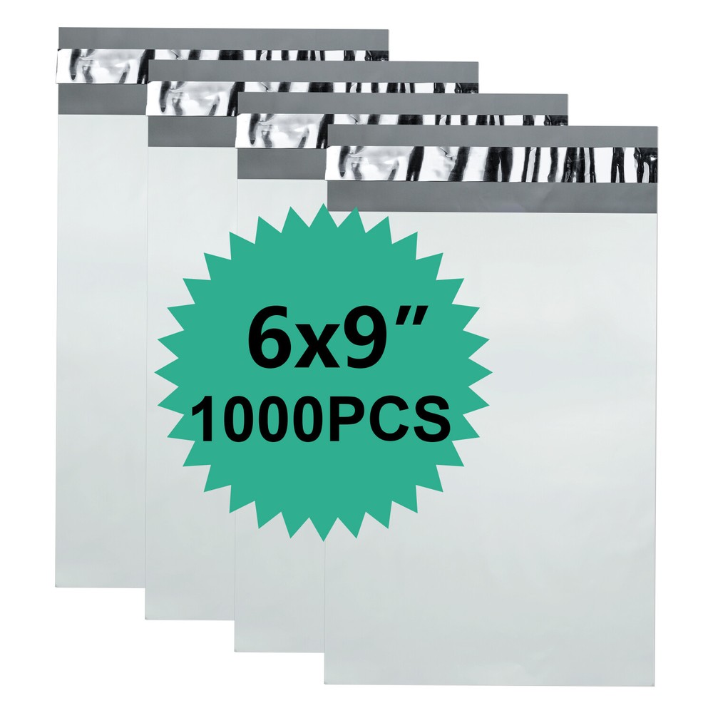 1000 Poly 6×9 White Poly Mailers Shipping Envelopes Mailing Bags 2.5 Mil