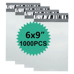 1000 Poly 6×9 White Poly Mailers Shipping Envelopes Mailing Bags 2.5 Mil