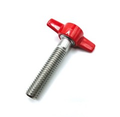 3/8″ Thumb Screw T Bolts Red Butterfly Tee Wing 1 1/2″ Plastic Knob Stainless