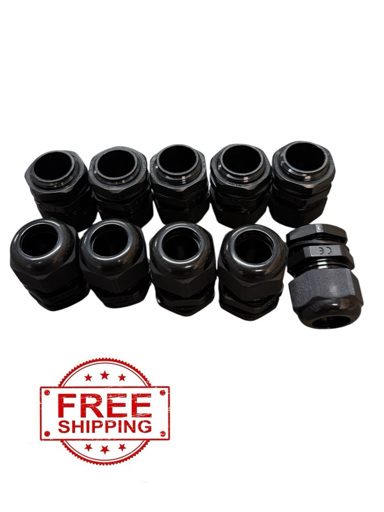 10X Strain Relief Cord Grip Plastic Connector 3/4” Pack Of 10