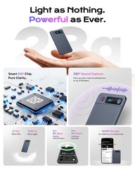 AI Voice Recorder, 64GB Note Taking Device w/Magnetic Case, App Control, AI T…