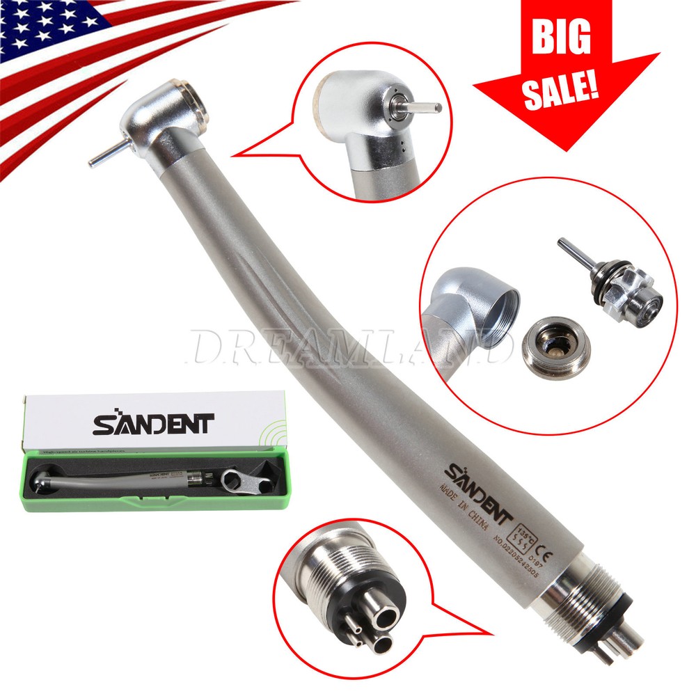 Dental Fiber Optic LED E-generator High Speed Handpiece 2/4H / 4H Coupler YBM