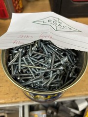 1 1/4 sheet metal screw Straight flat head. 2 Pounds 6 Ounces Of Screws