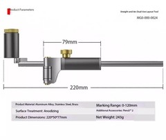 Multi-Purpose Marking Tool for Woodworking Straight and Curved Line Marker