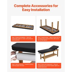 Uimoso Wooden Medical Exam Table with Adjustable Backrest for Clinical Use