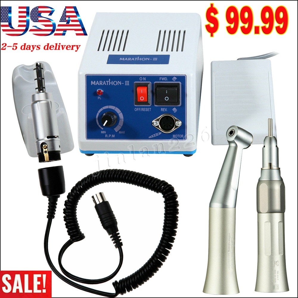 Dental Lab Electric Marathon Micromotor Polisher/Contra Angle/Straight Handpiece