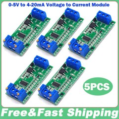 5 Voltage To Current Transmitter Signal Conversion Module 0~5V 3.3V 5V to 4-20mA