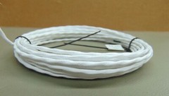 10 ft 24 AWG Shielded Silver Plated PTFE Teflon(R) Wire Twisted Pair SPC Wht Blk