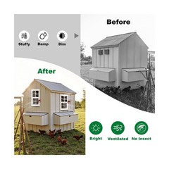 24″ x 36″ Shed Windows 2 Pack, Small Sliding Window with Tempered Glass & Met…
