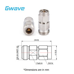 Precision N Female to TNC Male Adapter, DC – 18GHz