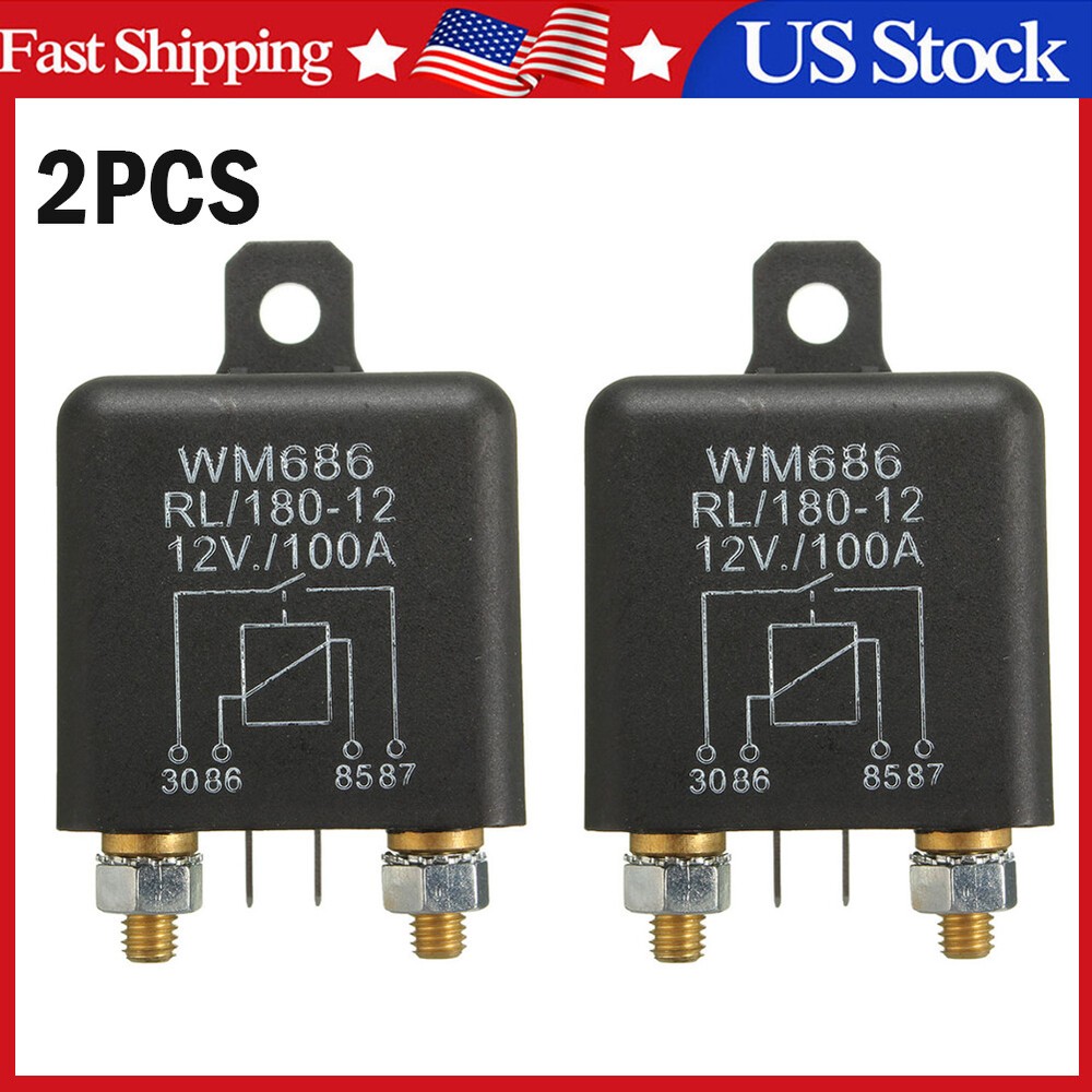 12V 100Amp 4-Pin Heavy Duty ON/OFF Switch Split Charge Relay For Auto Boat Van