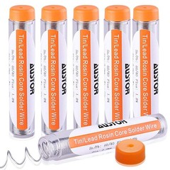 AUSTOR Pack of 6 Solder Wire 60-40 Rosin Core 0.6mm Electrical