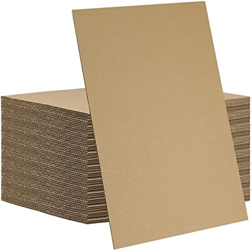 50 Pack 11 x 17 Inches Corrugated Cardboard Sheets 1/8″ Thick Brown Chipboard…