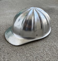 Vintage Fibre-Metal Superlite Aluminum Hard Hat. Made in USA!