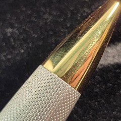 Cross Peerless 125 Ballpoint Pen Medalist Platinum Plate Gold Trim Swarovski