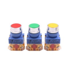 Push Switch Button Momentary/Latching Flat Button Red Green Yellow Black White