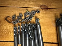 Lot 7.15 Lbs Of Tungsten Carbide Endmills And Inserts,Cutters. 1/4 Still Usable